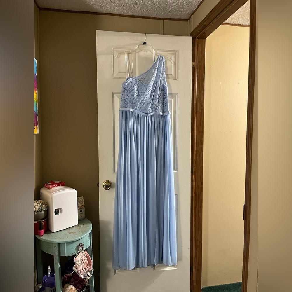 Floor length bridesmaid dress